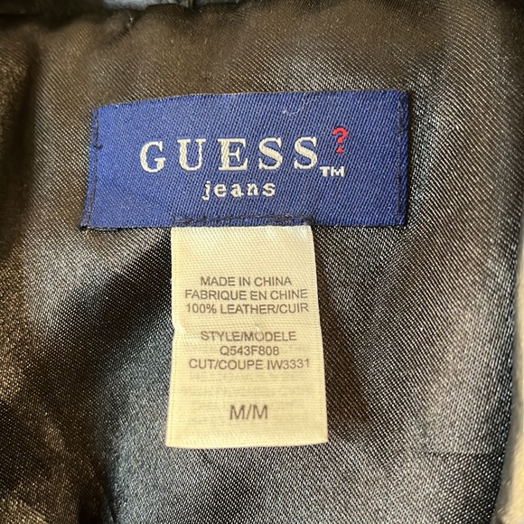 Guess Leather Jacket size M - Picture 4 of 6